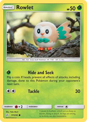 Rowlet - 17/236 card from SM - Cosmic Eclipse