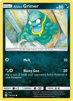 Alolan Grimer card from SM - Cosmic Eclipse