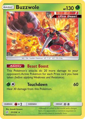 Buzzwole card from SM - Cosmic Eclipse