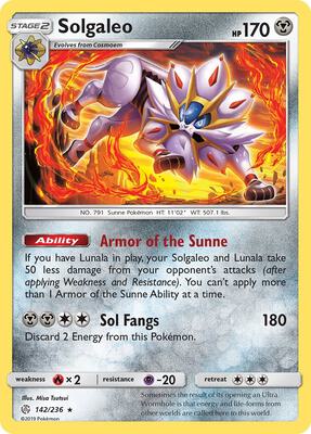 Solgaleo card from SM - Cosmic Eclipse