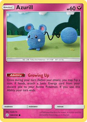 Azurill card from SM - Cosmic Eclipse