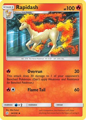 Rapidash card from SM - Cosmic Eclipse