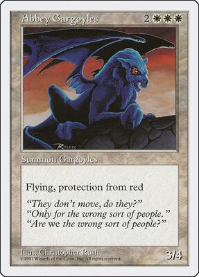 Abbey Gargoyles card from Fifth Edition