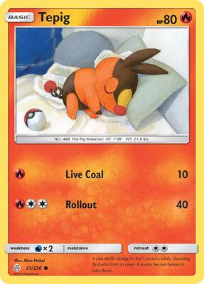 Tepig card from SM - Cosmic Eclipse
