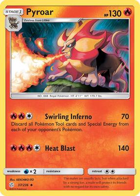 Pyroar card from SM - Cosmic Eclipse