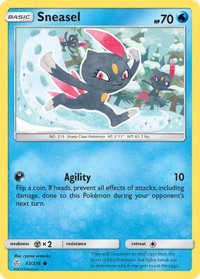 Sneasel card from SM - Cosmic Eclipse