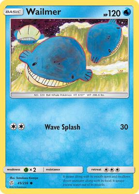 Wailmer card from SM - Cosmic Eclipse