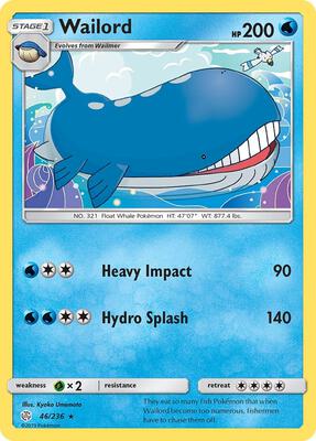 Wailord card from SM - Cosmic Eclipse