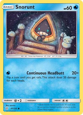 Snorunt card from SM - Cosmic Eclipse