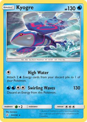 Kyogre card from SM - Cosmic Eclipse