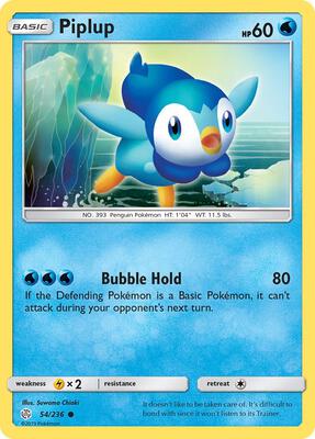 Piplup card from SM - Cosmic Eclipse