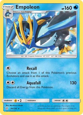 Empoleon card from SM - Cosmic Eclipse