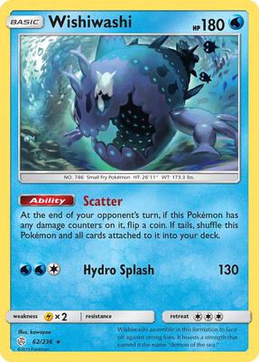 Wishiwashi card from SM - Cosmic Eclipse