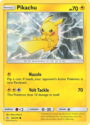 Pikachu card from SM - Cosmic Eclipse