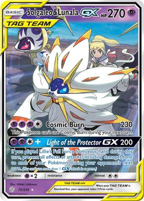Solgaleo & Lunala GX card from SM - Cosmic Eclipse