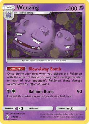 Weezing card from SM - Cosmic Eclipse