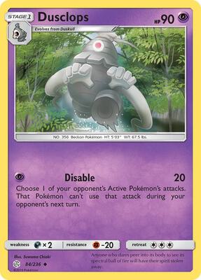Dusclops card from SM - Cosmic Eclipse