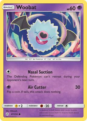 Woobat card from SM - Cosmic Eclipse
