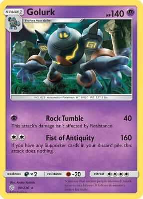 Golurk card from SM - Cosmic Eclipse
