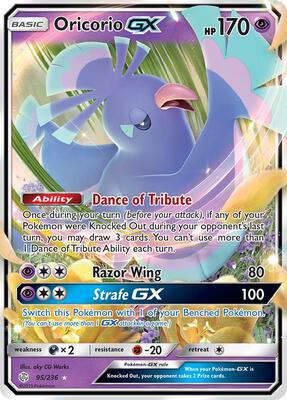 Oricorio GX card from SM - Cosmic Eclipse