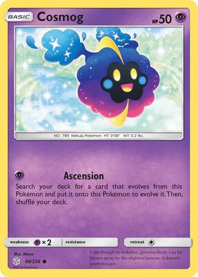 Cosmog - 99/236 card from SM - Cosmic Eclipse
