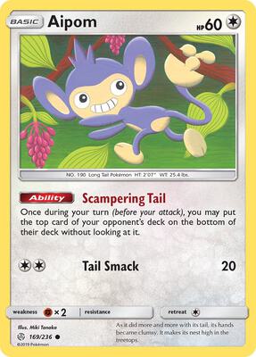 Aipom card from SM - Cosmic Eclipse