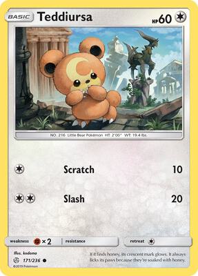Teddiursa card from SM - Cosmic Eclipse