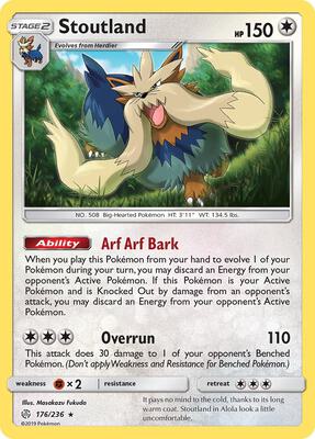 Stoutland card from SM - Cosmic Eclipse