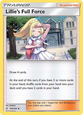 Lillie's Full Force card from SM - Cosmic Eclipse