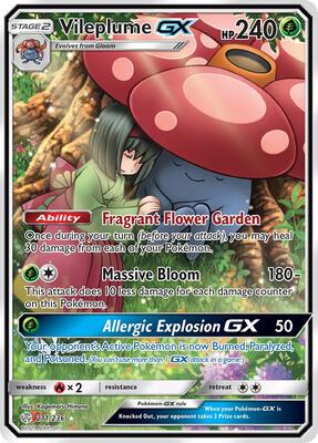 Vileplume GX (Full Art) card from SM - Cosmic Eclipse