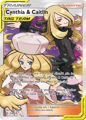 Cynthia & Caitlin (Full Art) card from SM - Cosmic Eclipse