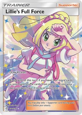 Lillie's Full Force (Full Art) card from SM - Cosmic Eclipse