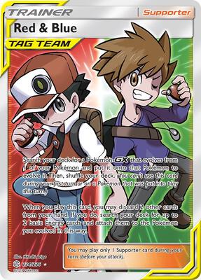 Red & Blue (Full Art) card from SM - Cosmic Eclipse