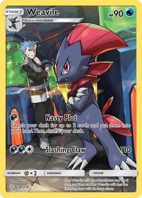 Weavile (Secret) card from SM - Cosmic Eclipse