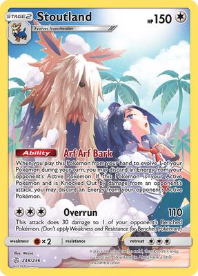 Stoutland (Secret) card from SM - Cosmic Eclipse