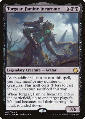 Torgaar, Famine Incarnate card from Magic Game Night 2019