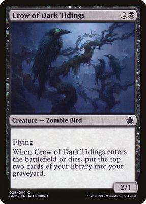 Crow of Dark Tidings card from Magic Game Night 2019