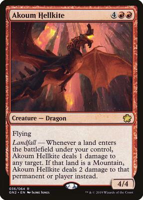 Akoum Hellkite card from Magic Game Night 2019
