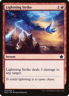 Lightning Strike card from Magic Game Night 2019