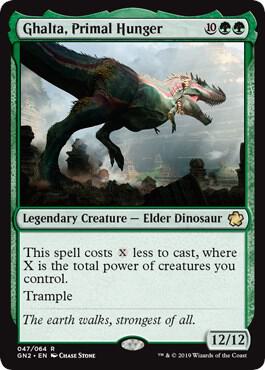 Ghalta, Primal Hunger card from Magic Game Night 2019