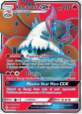 Volcarona GX (Full Art) card from SM - Cosmic Eclipse