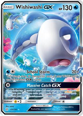 Wishiwashi GX card from SM - Cosmic Eclipse