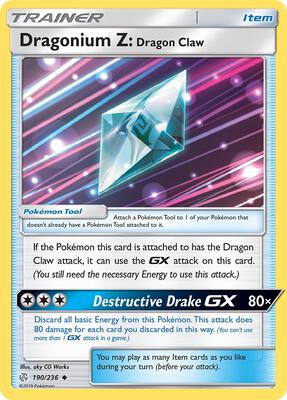 Dragonium Z: Dragon Claw card from SM - Cosmic Eclipse