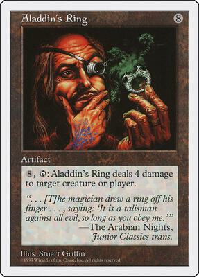 Aladdin's Ring card from Fifth Edition