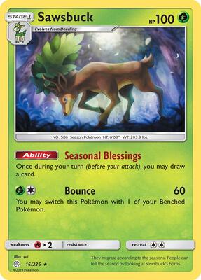 Sawsbuck card from SM - Cosmic Eclipse