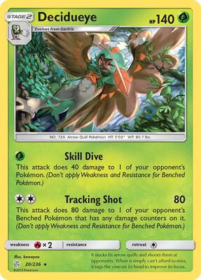 Decidueye card from SM - Cosmic Eclipse