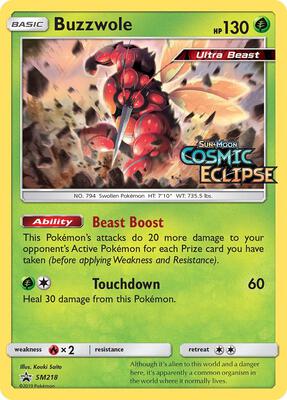 Buzzwole - SM218 (Prerelease) card from SM Promos