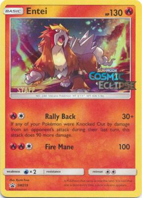 Entei - SM219 (Prerelease) [Staff] card from SM Promos
