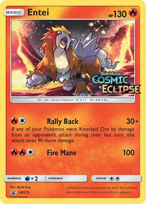 Entei - SM219 (Prerelease) card from SM Promos
