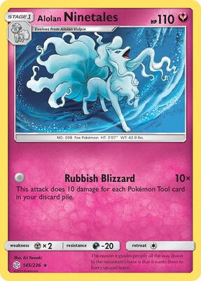 Alolan Ninetales card from SM - Cosmic Eclipse